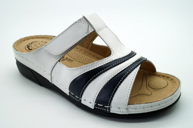 Dámske letné šľapky MEDIC-O 2031-6145 White-Blue