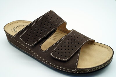 Pánske letné šľapky MEDIC-O 101-4214 Dk.Brown