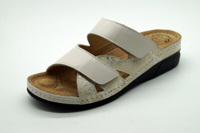 Dámske letné šľapky MEDIC-O 407-6180 White-Silver