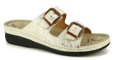 Dámske letné šľapky MEDIC-O 506-6180 GoldBeige