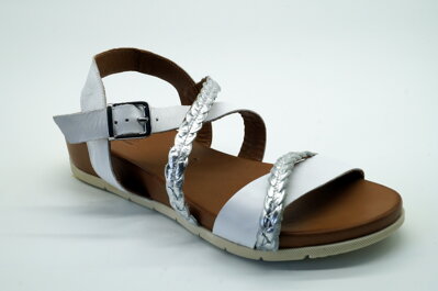 Dámske letné sandále Sherlock Soon 030-20.7018 White-Silver