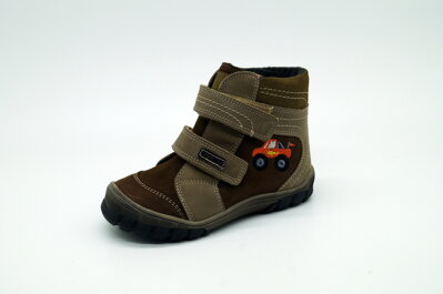 Detská vychádzková zimná obuv SZAMOS 1541-10000 Brown-Khaki