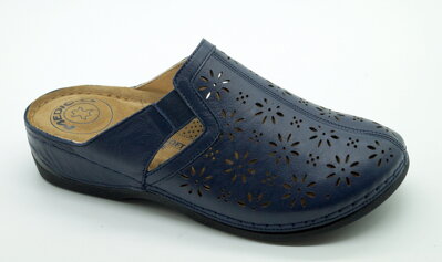 Dámske letné šľapky MEDIC-O 114-6180 DK.BLUE