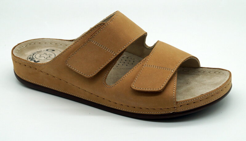 Pánske letné šľapky MEDIC-O 101-4201 Camel
