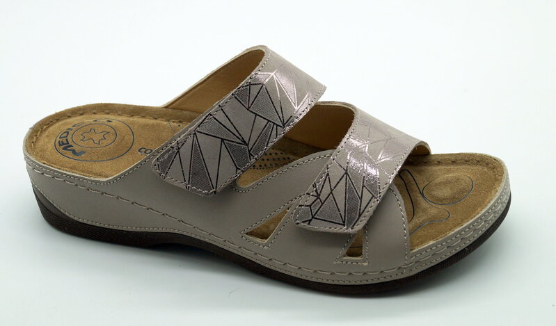 Dámske letné šľapky MEDIC-O 407-6180 Taupe