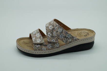 Dámske letné šľapky MEDIC-O 5022-6180 Beige multi