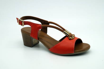 Dámske letné sandále Sherlock Soon 219-114 Red-Tan 