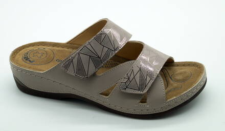 Dámske letné šľapky MEDIC-O 407-6180 Taupe